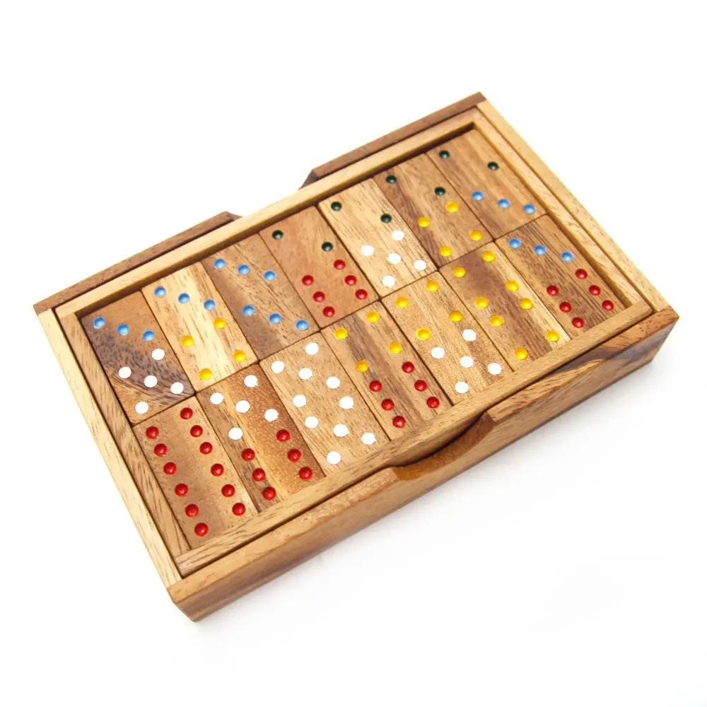 Double 6 Wooden Dominoes Set 1