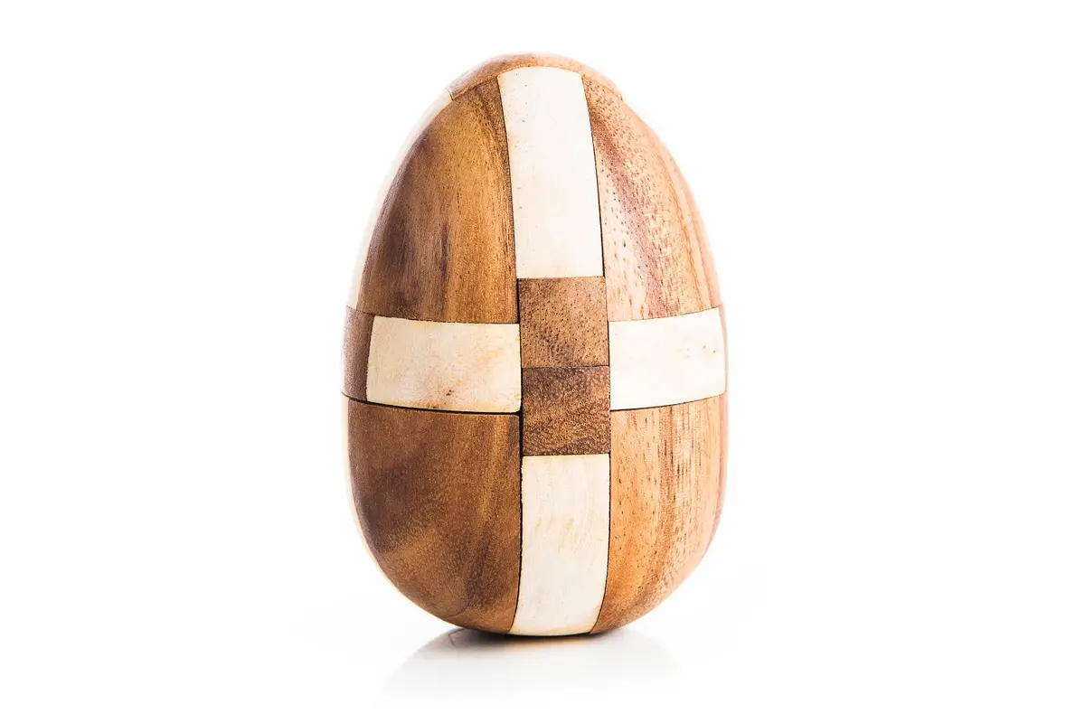 Japanese Wooden Dinosaur Egg Kumiki Puzzle - Puzzle For Adults 1