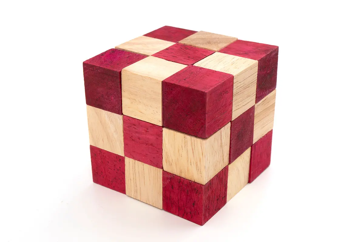 Red Snake Cube Puzzle 1