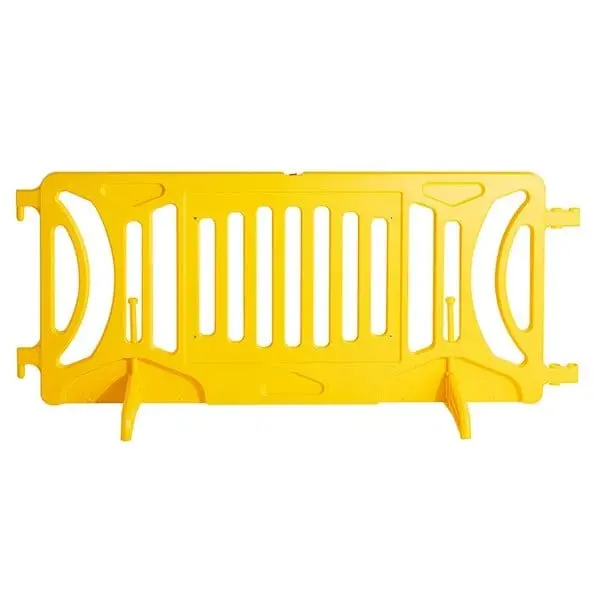 Yellow Plastic Fillable Crowd Control Barricade Otw 1