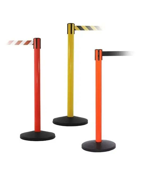 Yellow, Red & Orange Barrier With 11' Retractable Belt - Qu900 1