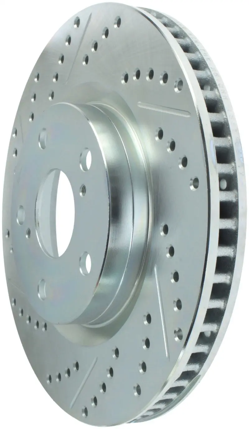 Stoptech Sportstop Slotted & Drilled Front Brake Rotor For 2011–2016 Toyota Avalon And 2011–2017 Camry 1