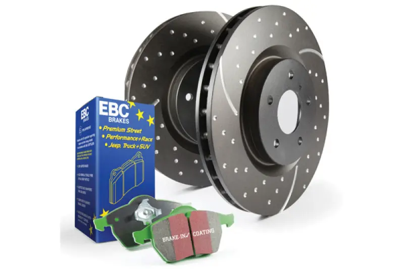 Ebc Greenstuff Brake Pad And Drilled & Slotted Rotor Kit – Performance Street Package 1