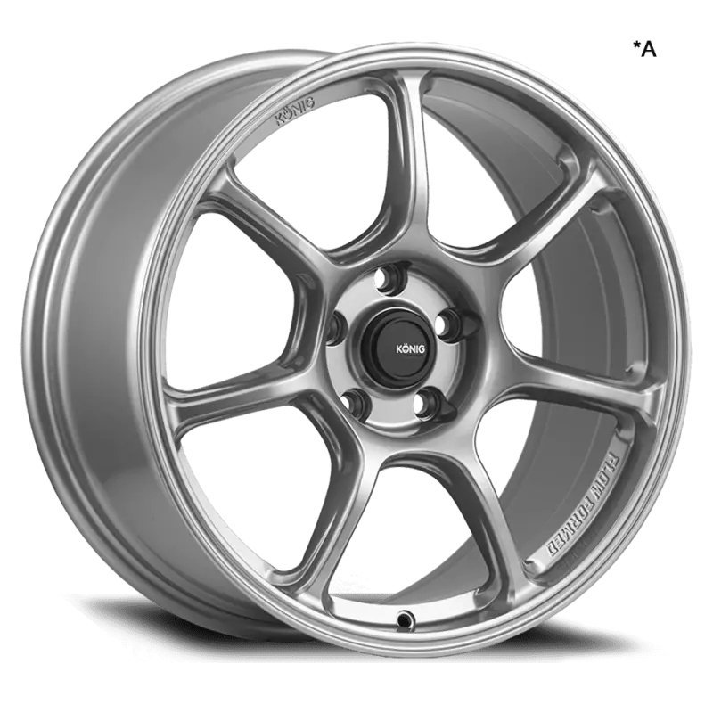 Konig Ultragram Forged Alloy Wheel – 15X9 Inches, 4X100 Bolt Pattern, +35 Offset, Titanium Metallic Knurled Bead 1