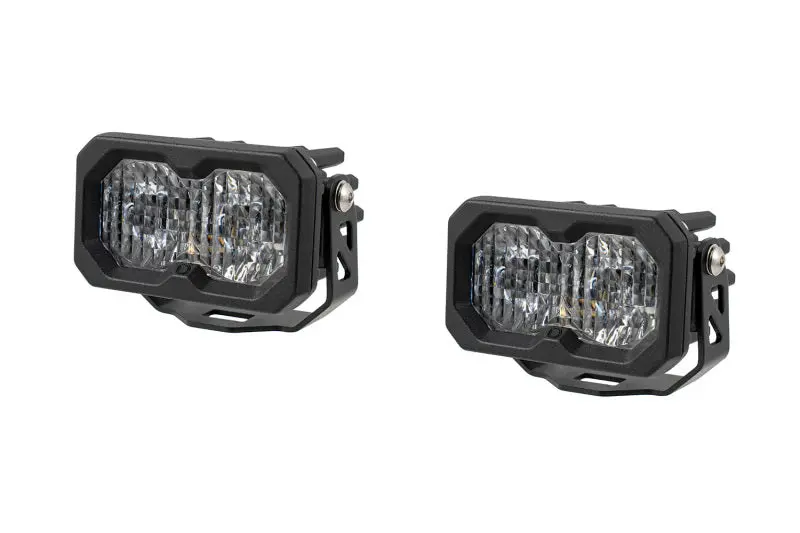 Diode Dynamics C2 2.0 Sport Led Driving Lights – White Combo Beam, Pair With Standard Rbl Mounting Brackets 1