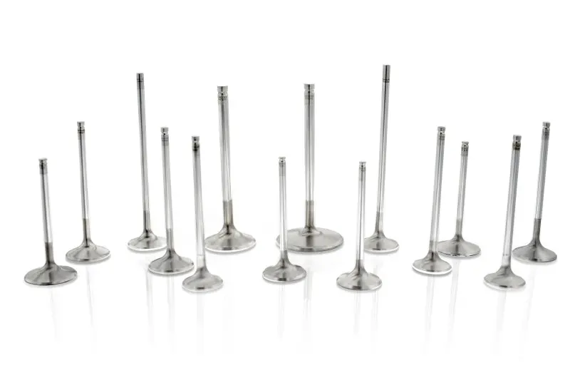 Ferrea S-Flo+ Competition Intake Valve Set – 2.125" Stem, 11/32" Diameter, 5.06" Length, 12° Angle, +0.150" Oversize (Chevy Small Block) 1
