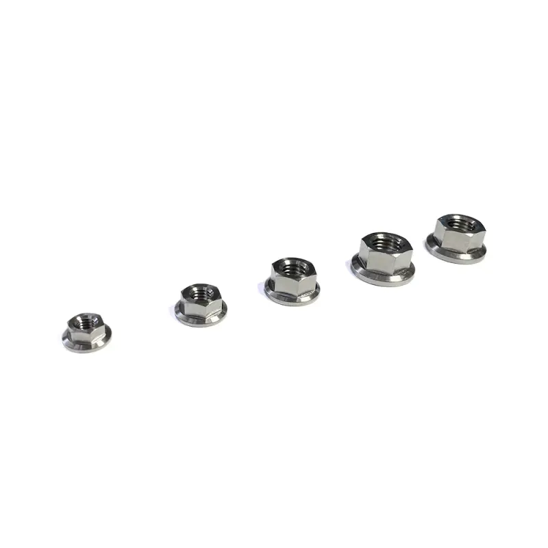 Ticon Industries Titanium Flanged Lock Nut – M8×1.25, 14Mm Hex, 6-Point Head 1
