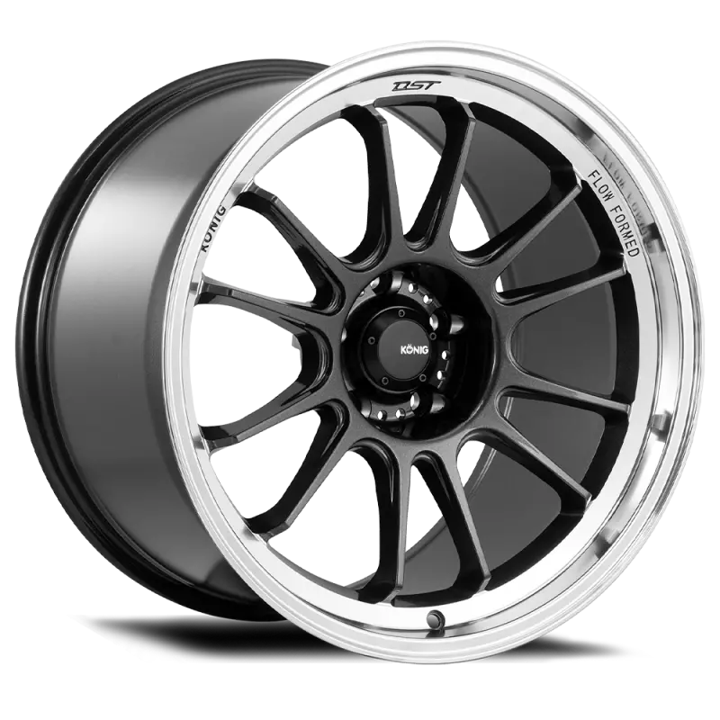 Konig Hypergram Alloy Wheel – 15X8", 4X100 Pcd, Et35 Offset, Metallic Carbon W/ Machined Lip 1