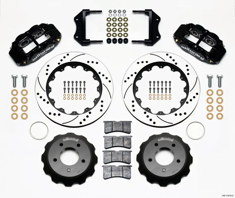 Wilwood Superlite 6R Front Brake Hat Kit – 14" Drilled Rotor Mount, Fits 1984–1987 C4 Corvette 1