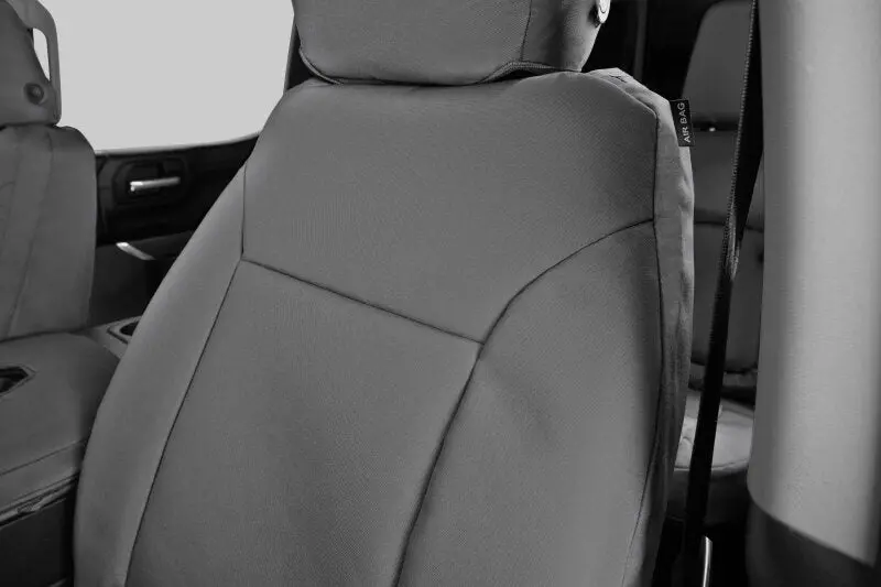 Covercraft Endura Precisionfit Front Row Seat Covers For 2022–2024 Chevrolet Silverado – Silver/Silver 1