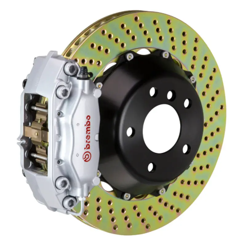 Brembo 06-08 Z4 M-Coupe/Roadster Rear Gt Bbk 4 Piston Cast 345X28 2Pc Rotor Drilled-Silver 1