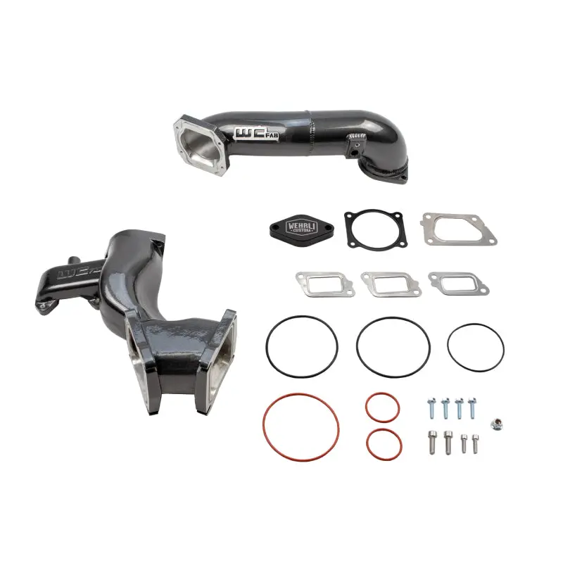 Wehrli High-Flow Y-Bridge Kit For 2011–2016 Chevrolet Lml Duramax 6.6L – Chevy Orange Finish 1
