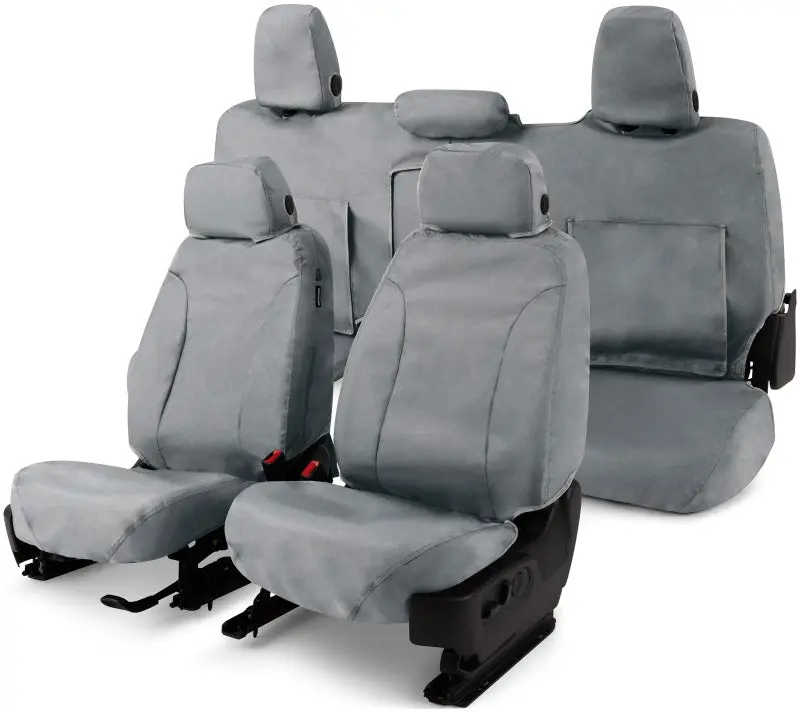 Covercraft Seatsaver Custom-Fit Waterproof Polyester Front Seat Covers For 2013–2016 Dodge Ram – Gray 1
