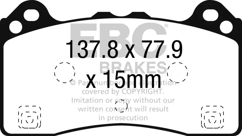 Ebc Greenstuff Front Brake Pads For 2016–2017 Ford Focus Rs 2