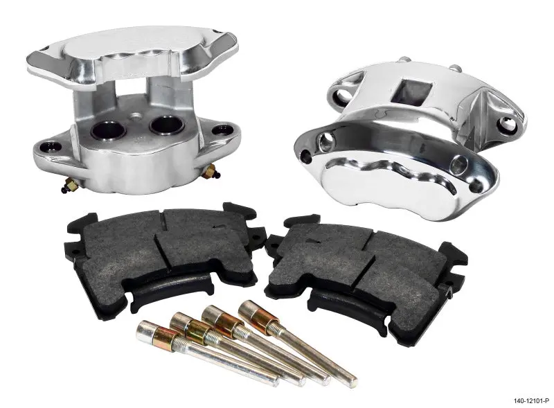 Wilwood D154 Rear Brake Caliper Kit – Polished Finish, Dual 1.12" Pistons, Fits 1.04" Rotors 1