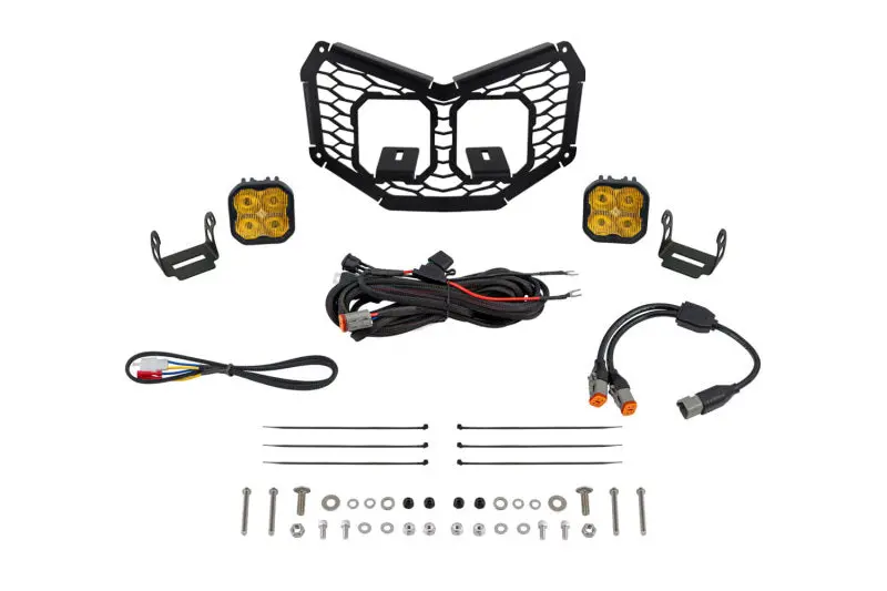 Diode Dynamics Stage Series Led Grille Kit For 2017–2024 Can-Am Maverick X3 – Sport Yellow Fog Lighting 1
