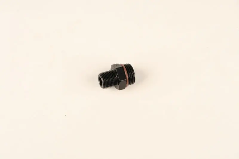 Fragola -8An O-Ring Adapter – 3/4"-16 Thread, Black Anodized 1