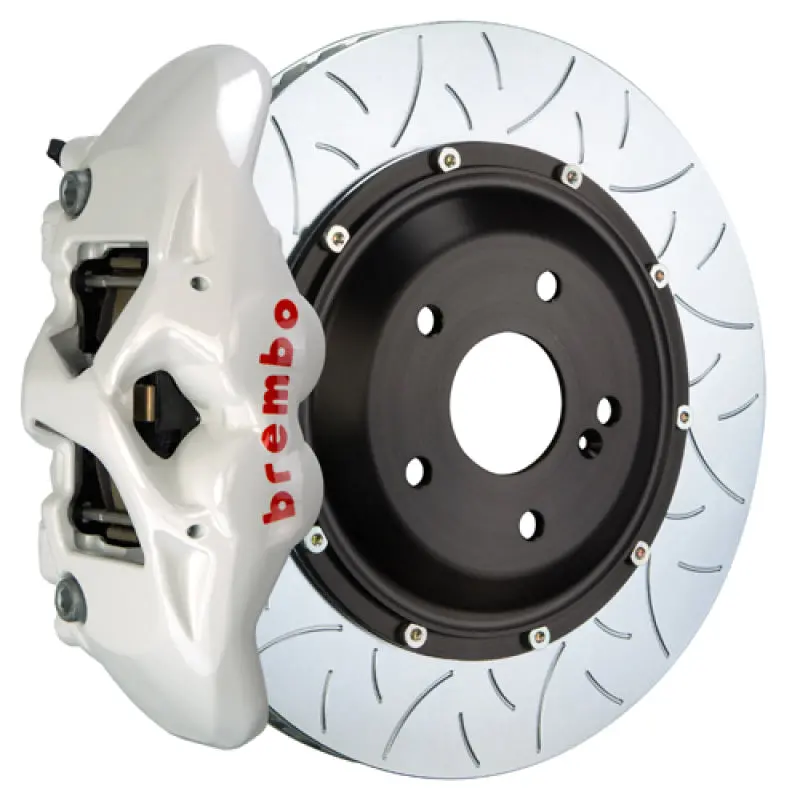 Brembo Gt Rear Brake Kit For 2007–2013 Bmw X5 – 4-Piston Calipers, 380X28Mm Slotted Two-Piece Rotors 1