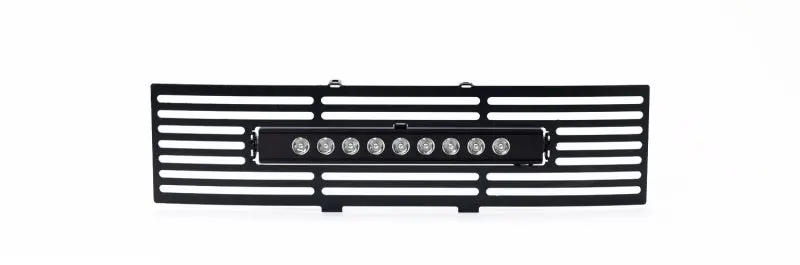 Putco 11-14 Ford F-150 - Ecoboost Bumper Grille Inserts - Black Ss Bar And 10In Luminix Light Bar 1