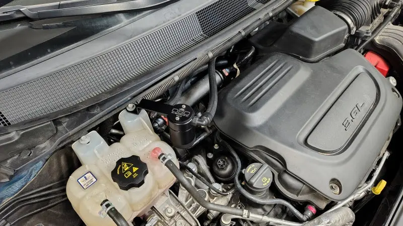 J&L Oil Separator For 2017–2025 Chrysler Pacifica & Voyager – Pcv-Mounted, Black Anodized 2