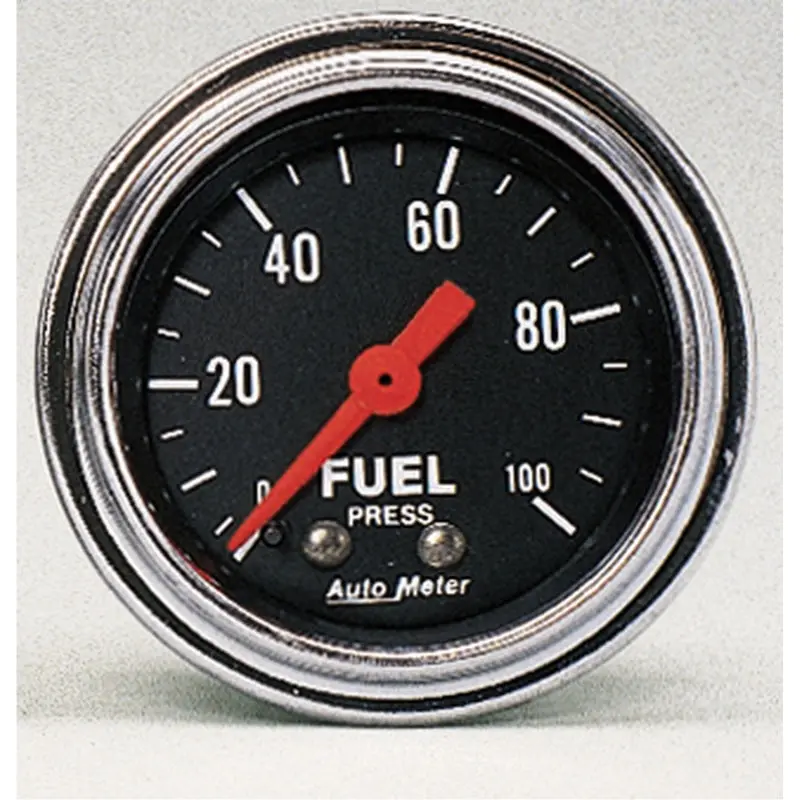 Autometer 2-1/16-Inch Mechanical Fuel Pressure Gauge – 0–100 Psi, Chrome Housing 1