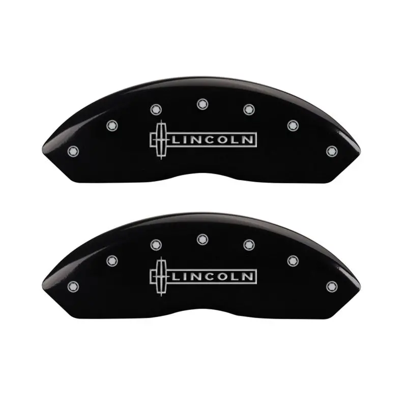 Mgp 4 Caliper Covers Engraved Front Lincoln Engraved Rear Star Logo Black Finish Silver Ch 2