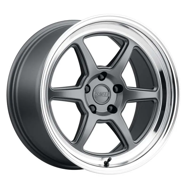 Kansei K14G 18X10.5In Grey & Machined Lip Alloy Wheel – 5X110 Bolt Pattern, 12Mm Offset, 73.1Mm Hub Bore 1