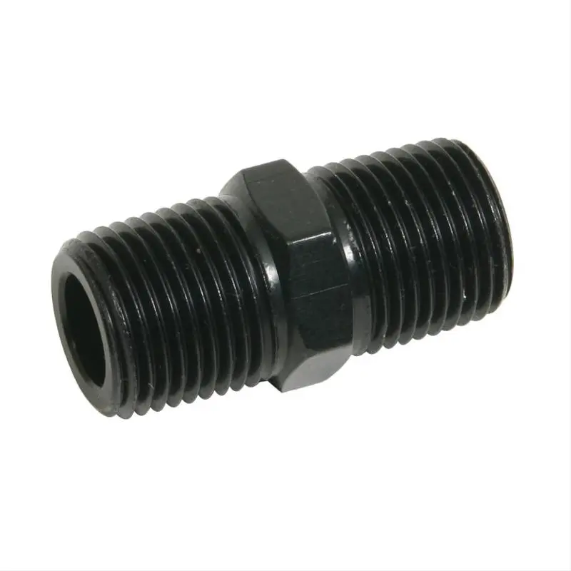 Fragola 1/4" Npt Black Anodized Pipe Nipple – Precision-Machined Fitting 1