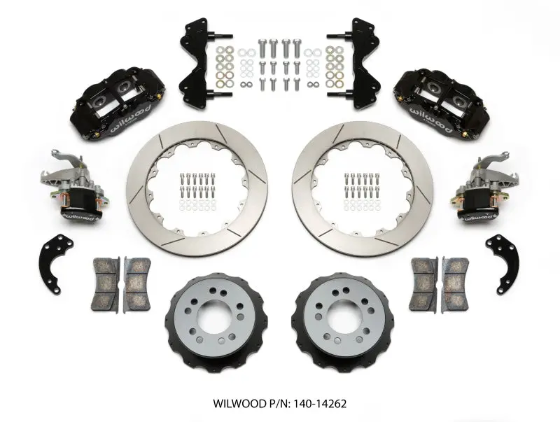 Wilwood Narrow Superlite 4R/Mc4 Rear Brake Kit – 12.88-Inch Currie Pro-Tour Unitized Bearing Floater Assembly 1