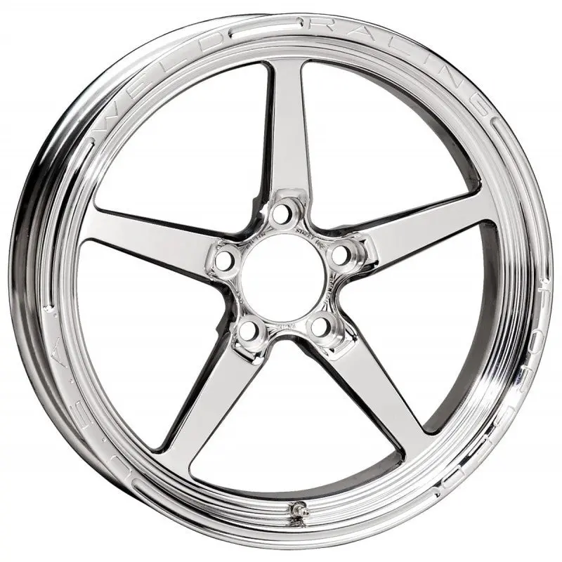 Weld Alumastar 17X4.5 Polished Aluminum Wheel – 5X4.5 Bolt Pattern, 2.25" Backspace, Non-Beadlock Design 1