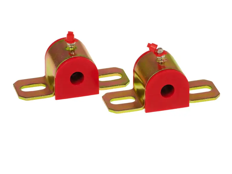 Prothane Greasable Sway Bar Bushings – Universal 9/16" Id, Type B Bracket, Red Polyurethane 1