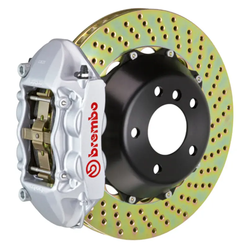 Brembo 10-15 Camaro Ss/V6 Camaro Zl1 Rear Gt Bbk 4 Piston Cast 380X28 2Pc Rotor Drilled-Silver 1